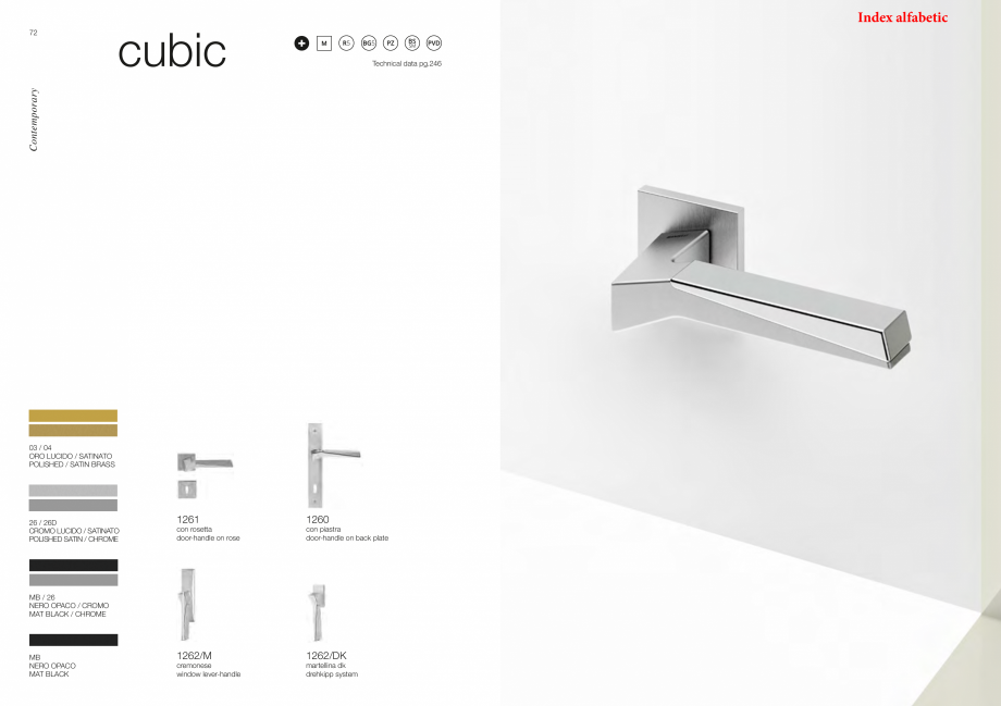 Pagina 39-Catalog - Manere din alama si portelan pentru usi si ferestre MANDELLI Catalog, brosura Engleza 5A...