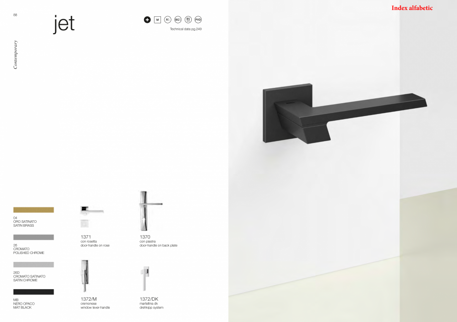 Pagina 47-Catalog - Manere din alama si portelan pentru usi si ferestre MANDELLI Catalog, brosura Engleza  its...