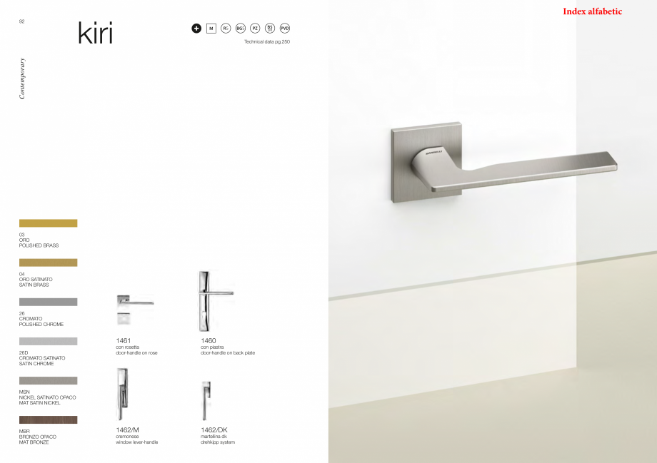 Pagina 49-Catalog - Manere din alama si portelan pentru usi si ferestre MANDELLI Catalog, brosura Engleza 04...