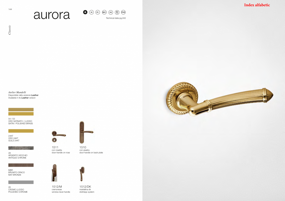 Pagina 75-Catalog - Manere din alama si portelan pentru usi si ferestre MANDELLI Catalog, brosura Engleza ndle...