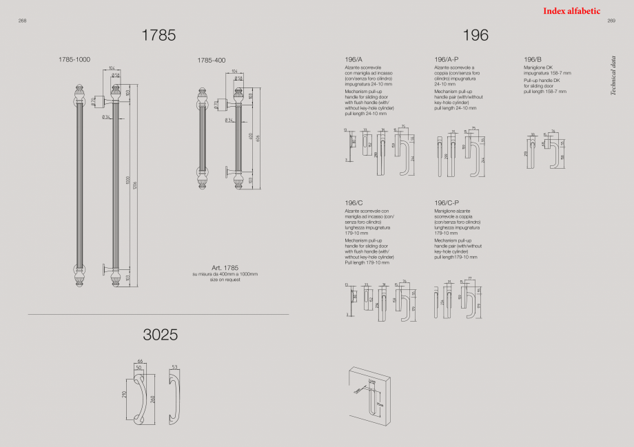 Pagina 137-Catalog - Manere din alama si portelan pentru usi si ferestre MANDELLI Catalog, brosura Engleza 