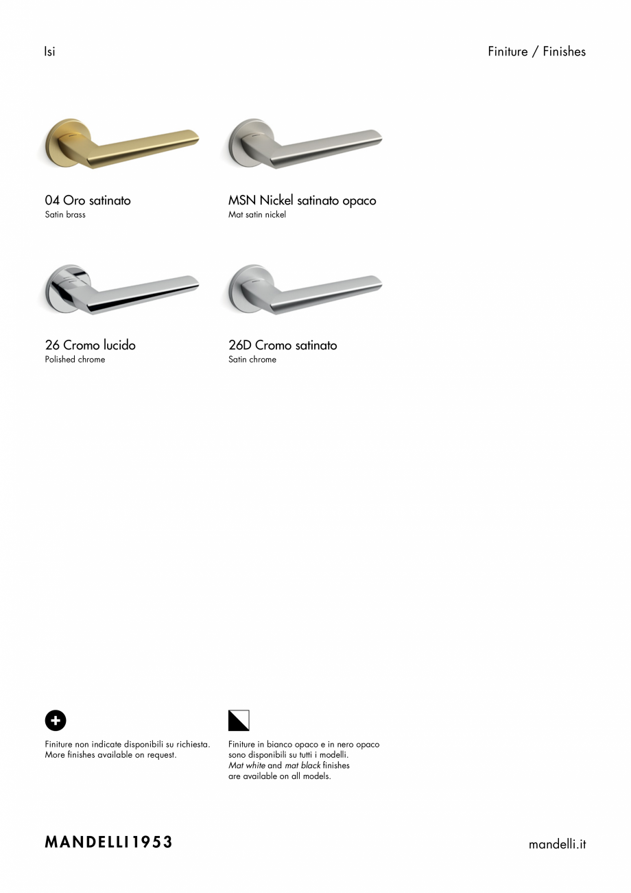 Pagina 3-Maner pentru usi de interior si de exterior MANDELLI ISI Fisa tehnica Engleza, Italiana 