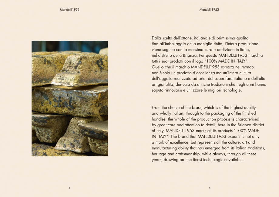 Pagina 6-Manere Mandelli pentru usi si fereste MANDELLI Catalog, brosura Engleza rence between a good
product...