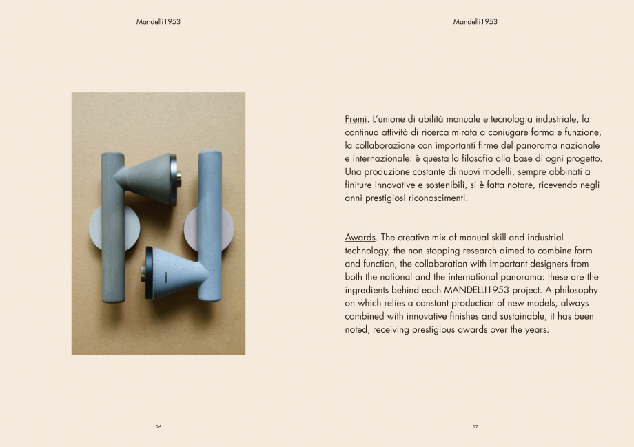 Pagina 10-Manere Mandelli pentru usi si fereste MANDELLI Catalog, brosura Engleza osa.
Motherpearl. Shine and ...