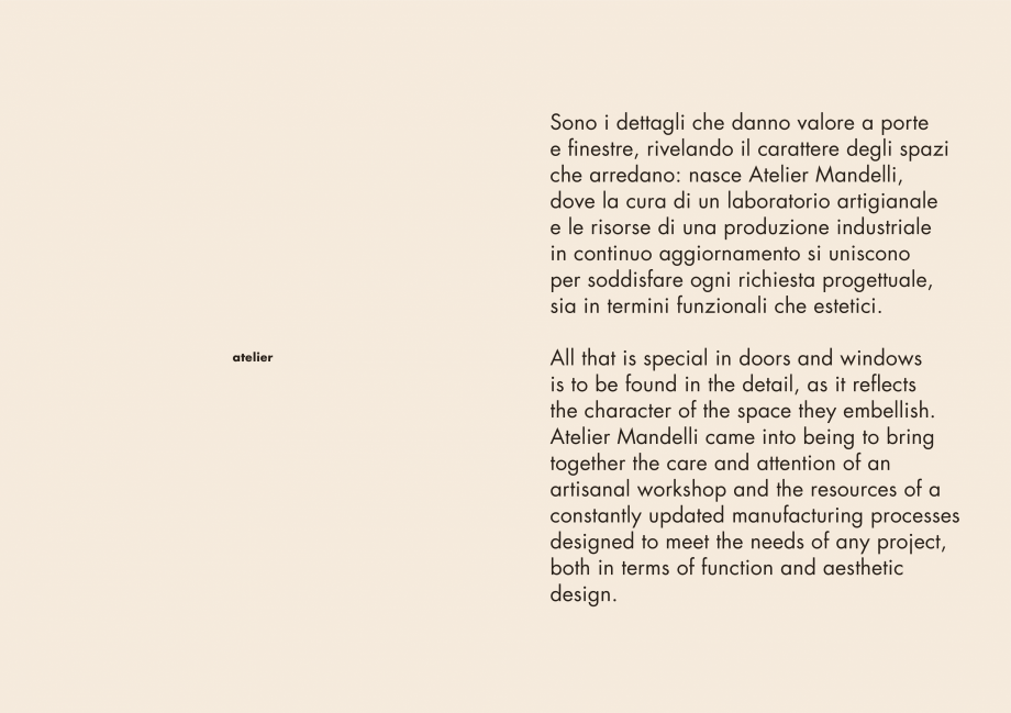 Pagina 12-Manere Mandelli pentru usi si fereste MANDELLI Catalog, brosura Engleza 3. Fulcro di progetti...