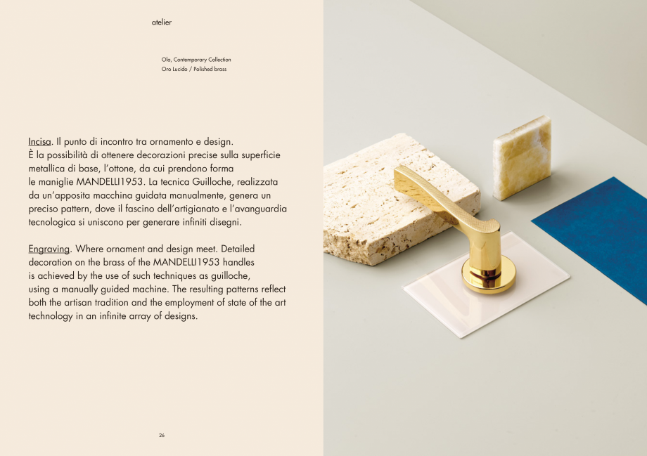 Pagina 15-Manere Mandelli pentru usi si fereste MANDELLI Catalog, brosura Engleza l’oro o la moderna...