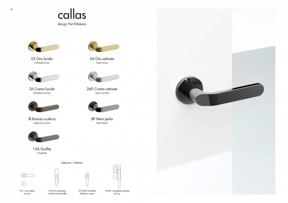 Pagina 37-Manere Mandelli pentru usi si fereste MANDELLI Catalog, brosura Engleza 
zoom

150

03 Oro lucido

...