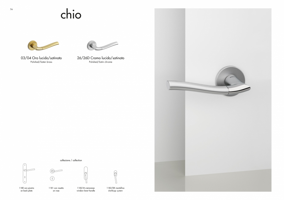 Pagina 39-Manere Mandelli pentru usi si fereste MANDELLI Catalog, brosura Engleza nze/White Ceramic
...