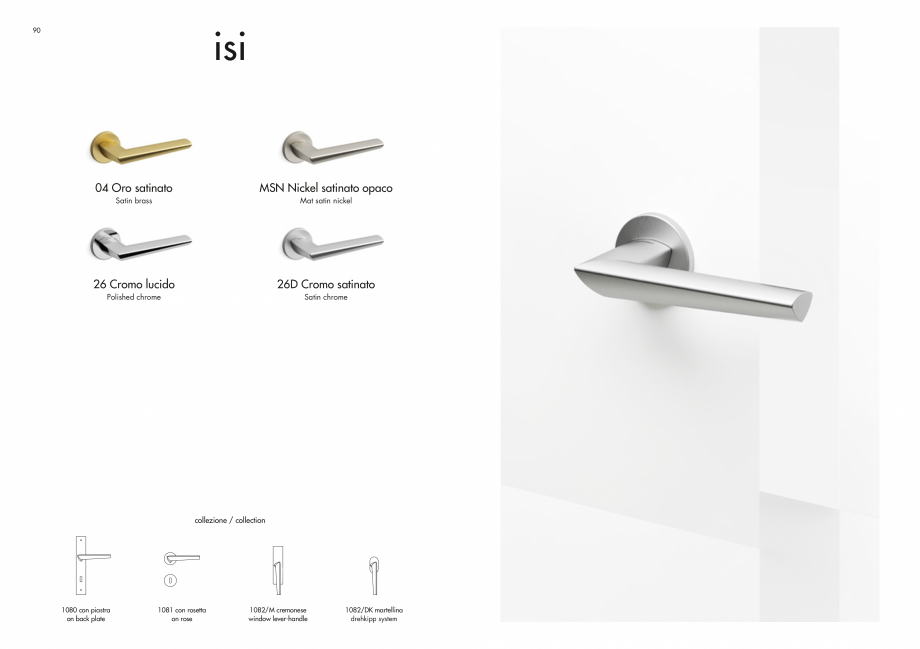 Pagina 47-Manere Mandelli pentru usi si fereste MANDELLI Catalog, brosura Engleza 2 mm
per infissi con...