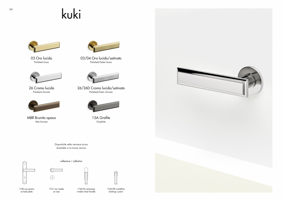 Pagina 52-Manere Mandelli pentru usi si fereste MANDELLI Catalog, brosura Engleza 
8022/DK

maniglia per porta...