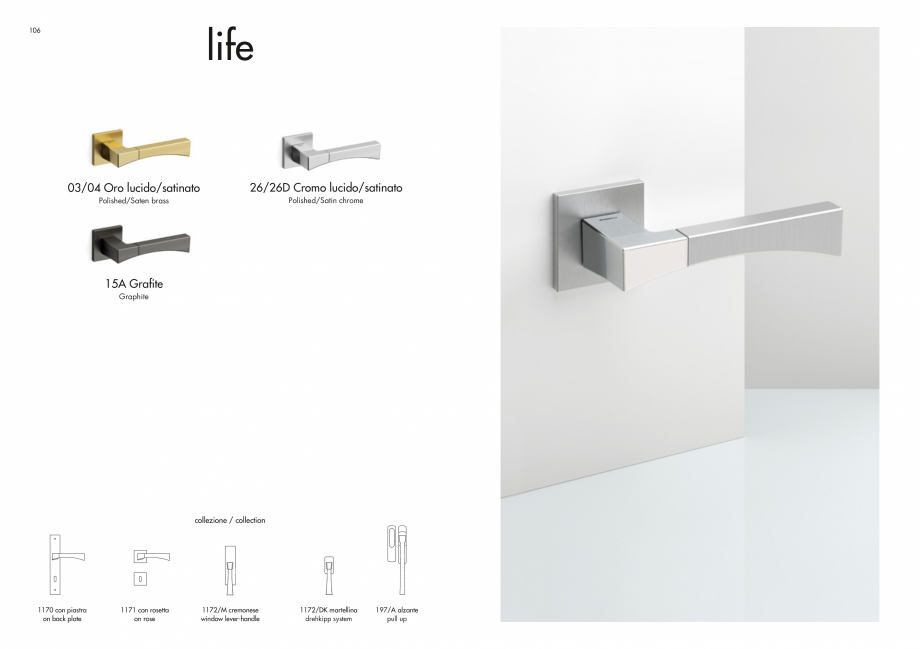 Pagina 55-Manere Mandelli pentru usi si fereste MANDELLI Catalog, brosura Engleza andle

paros
8001

maniglia ...