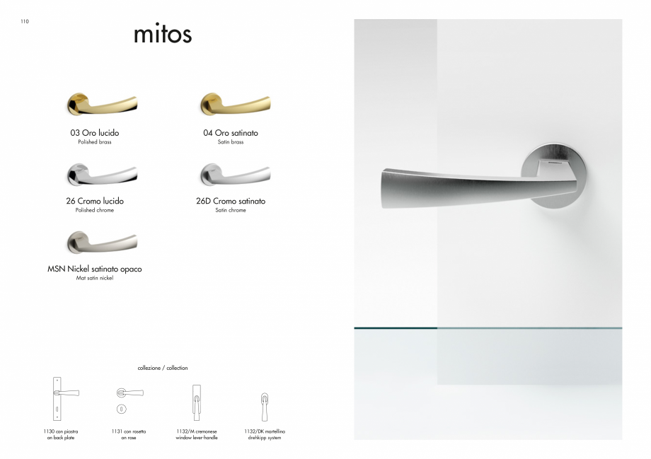 Pagina 57-Manere Mandelli pentru usi si fereste MANDELLI Catalog, brosura Engleza remonese
window lever handle...