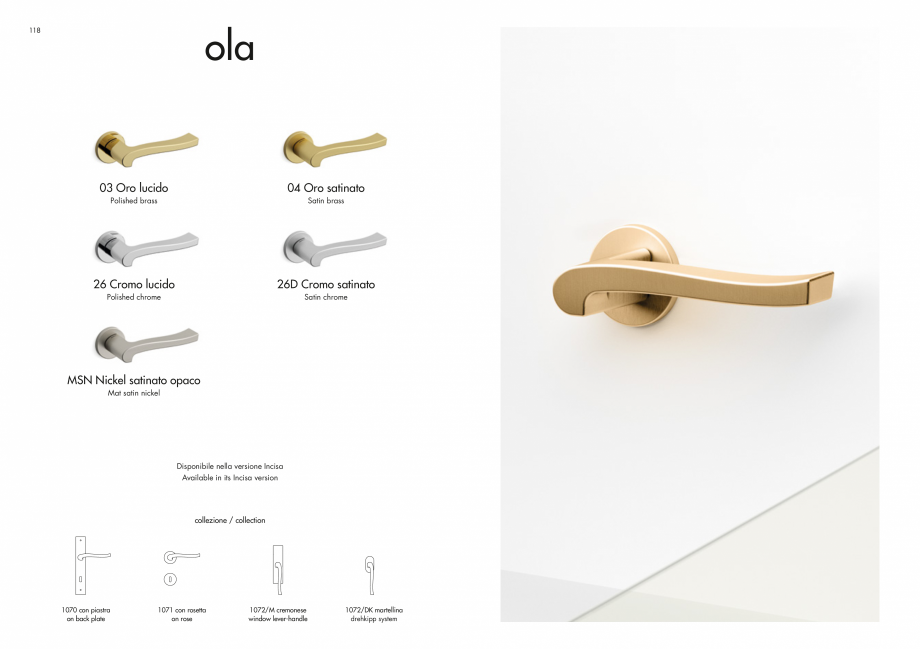 Pagina 61-Manere Mandelli pentru usi si fereste MANDELLI Catalog, brosura Engleza o)
impugnatura 233-10 mm
...