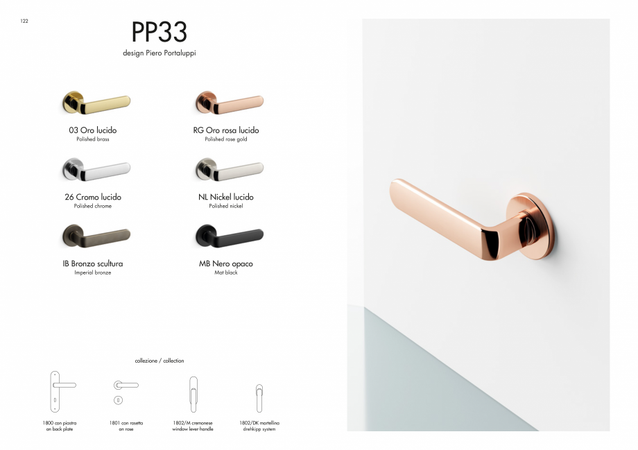 Pagina 63-Manere Mandelli pentru usi si fereste MANDELLI Catalog, brosura Engleza onibile anche in versione...