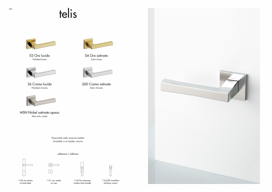 Pagina 68-Manere Mandelli pentru usi si fereste MANDELLI Catalog, brosura Engleza  up of metal components. The...