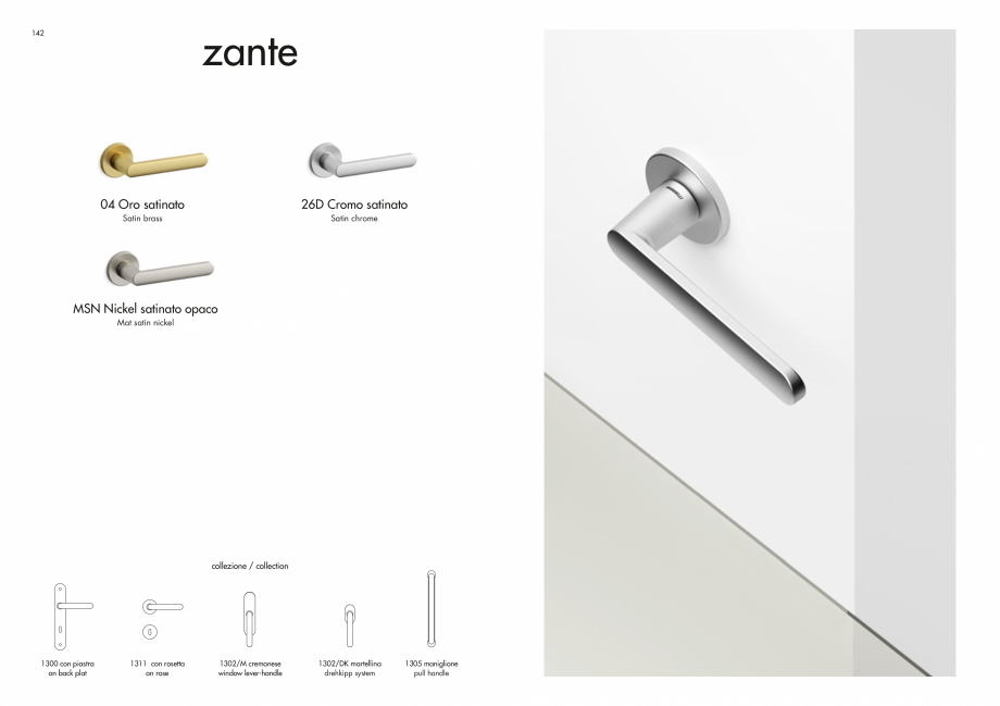 Pagina 73-Manere Mandelli pentru usi si fereste MANDELLI Catalog, brosura Engleza ttuato
l’unico parametro...