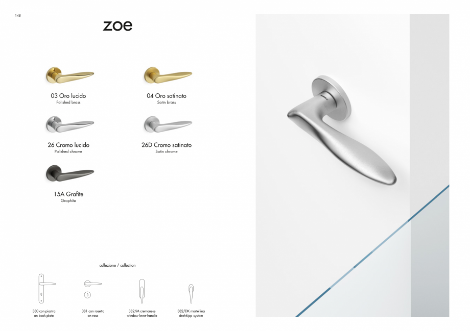 Pagina 76-Manere Mandelli pentru usi si fereste MANDELLI Catalog, brosura Engleza 