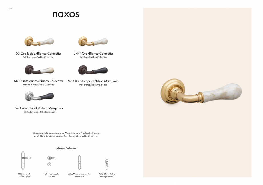 Pagina 87-Manere Mandelli pentru usi si fereste MANDELLI Catalog, brosura Engleza 