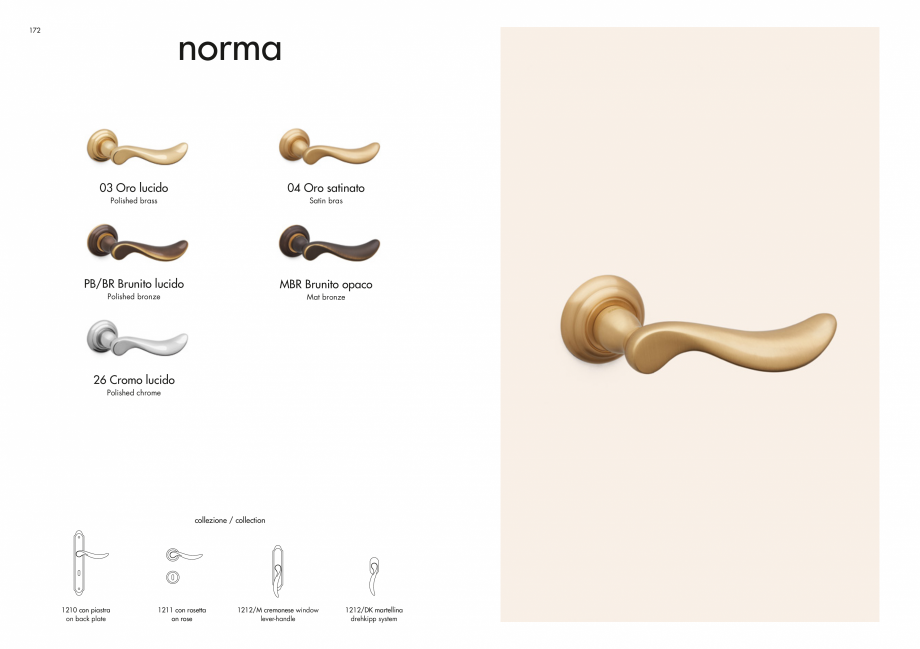 Pagina 88-Manere Mandelli pentru usi si fereste MANDELLI Catalog, brosura Engleza 