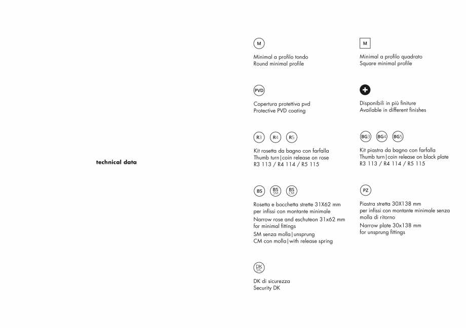 Pagina 107-Manere Mandelli pentru usi si fereste MANDELLI Catalog, brosura Engleza 