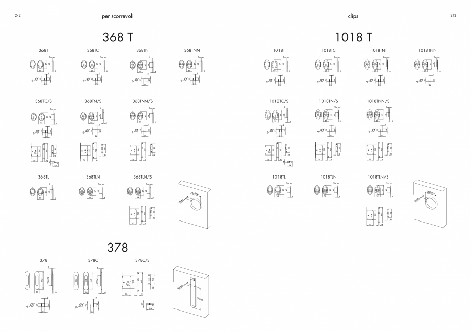 Pagina 123-Manere Mandelli pentru usi si fereste MANDELLI Catalog, brosura Engleza 