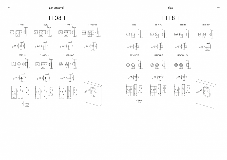 Pagina 125-Manere Mandelli pentru usi si fereste MANDELLI Catalog, brosura Engleza 
