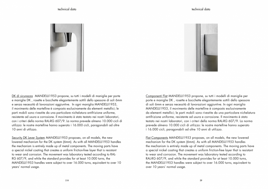 Pagina 131-Manere Mandelli pentru usi si fereste MANDELLI Catalog, brosura Engleza 