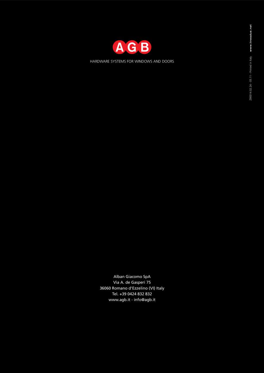 Pagina 12-Broasca multipunct pentru usi cu oblon AGB ARIETE Catalog, brosura Engleza 