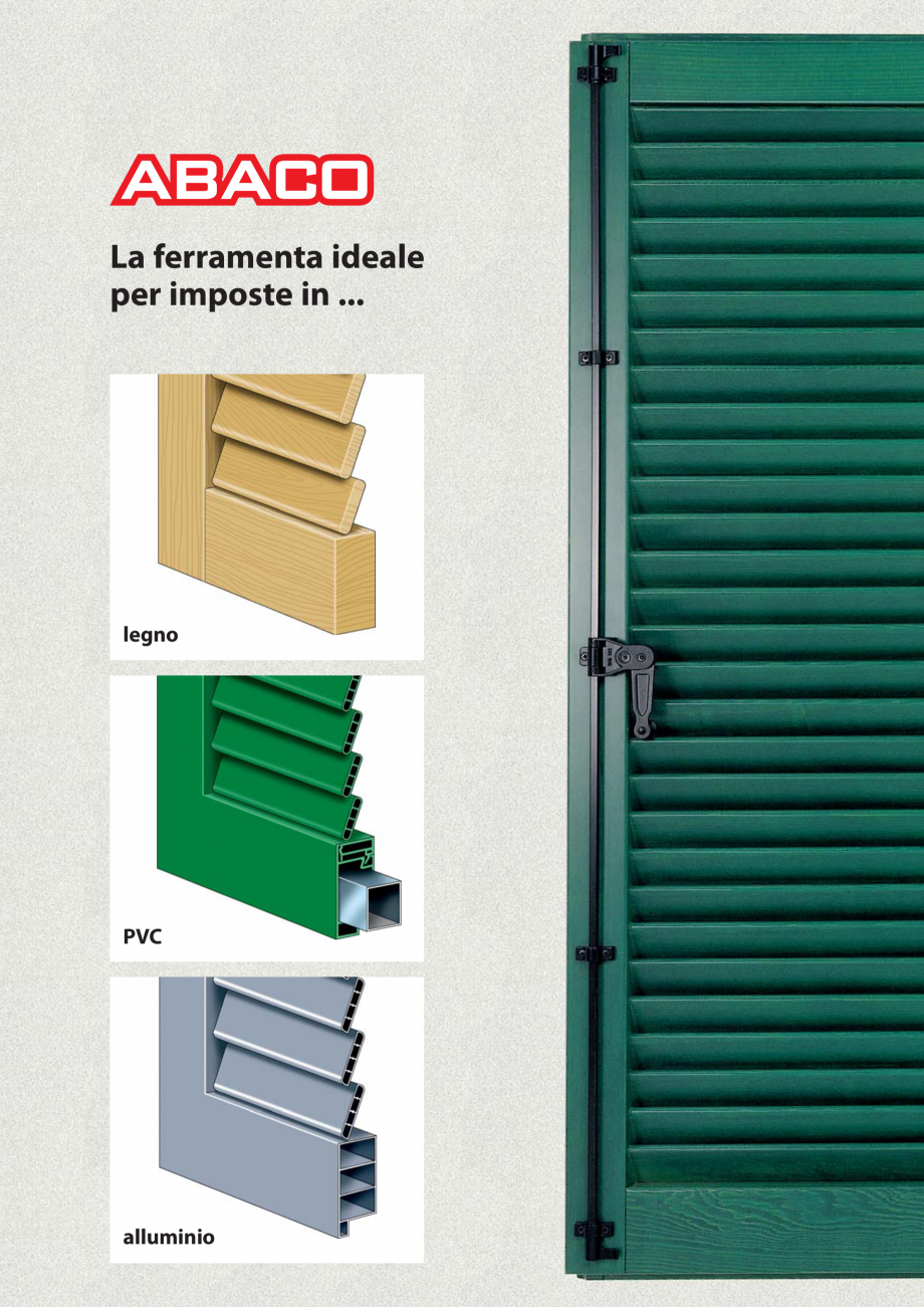 Pagina 3-Feronerie pentru obloane din lemn si aluminiu AGB Catalog, brosura Italiana gola da 4 mm. Tutte le...