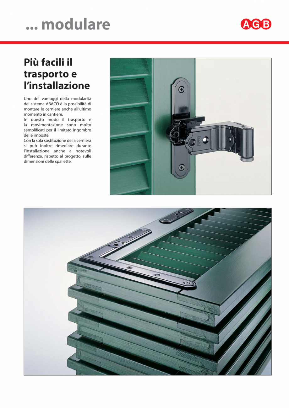 Pagina 9-Feronerie pentru obloane din lemn si aluminiu AGB Catalog, brosura Italiana e utilizzata per la...