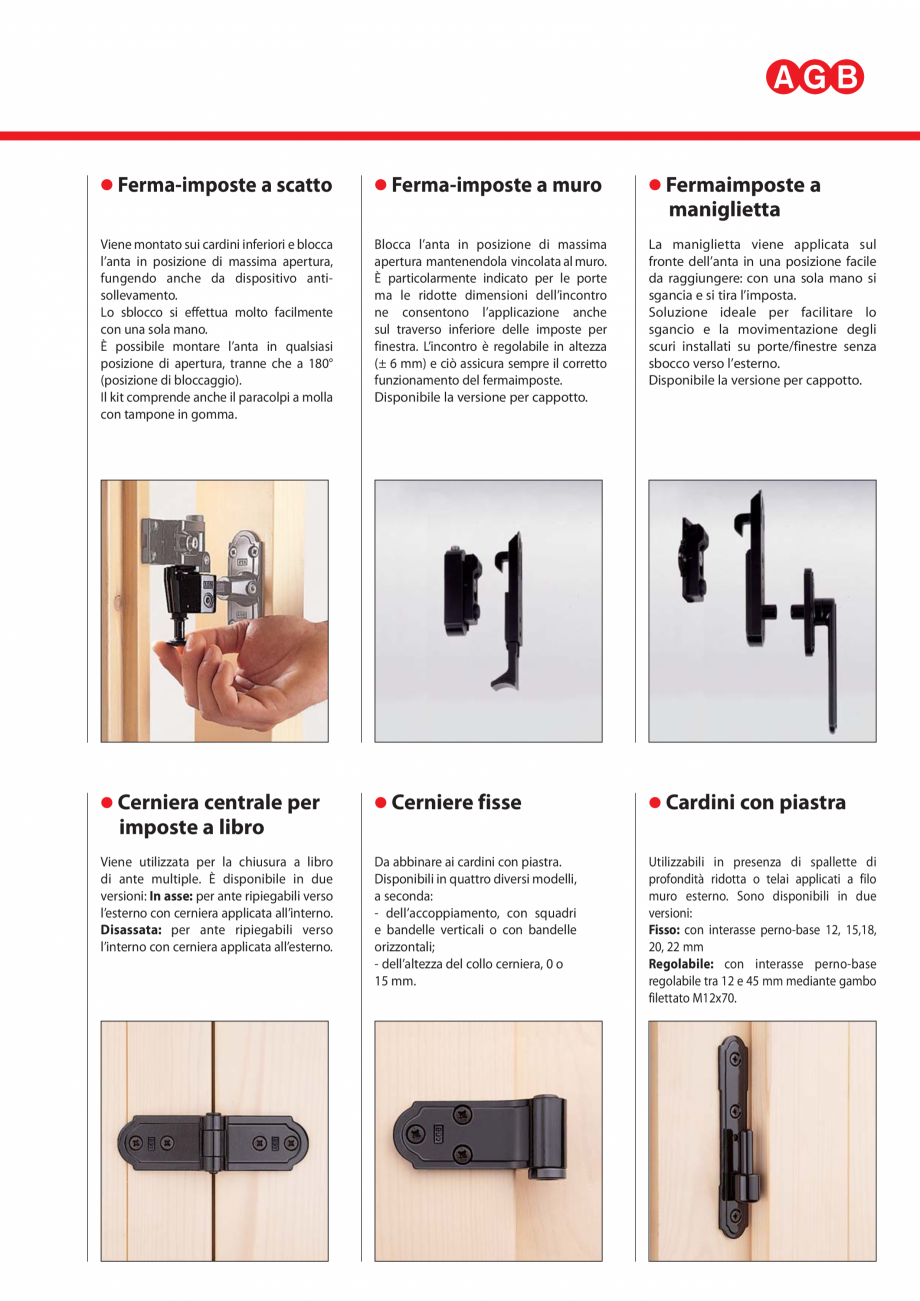 Pagina 13-Feronerie pentru obloane din lemn si aluminiu AGB Catalog, brosura Italiana 