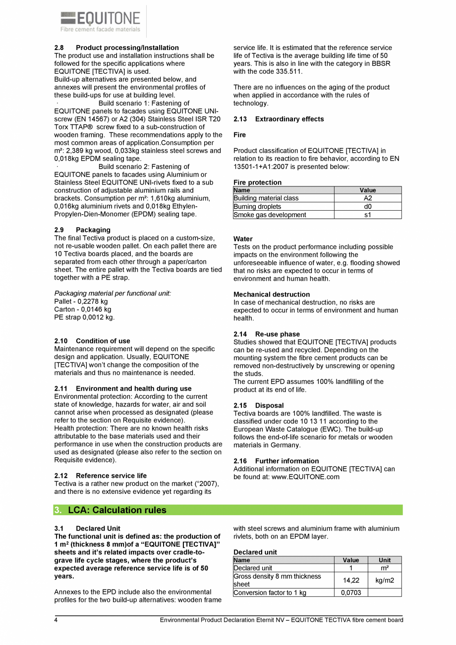 Pagina 4-Declaratie de conformitate placi de fibrociment pentru fatade ventilate EQUITONE [tectiva] [tectiva]...