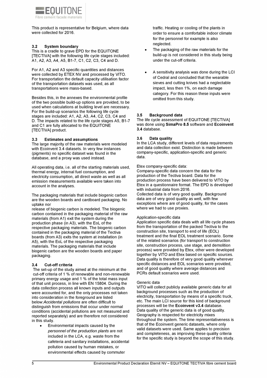 Pagina 5-Declaratie de conformitate placi de fibrociment pentru fatade ventilate EQUITONE [tectiva] [tectiva]...