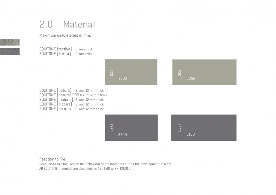 Pagina 4-Placi de fibrociment EQUITONE - Ghid specificatii EQUITONE [tectiva] [tectiva] Specificații tehnice...