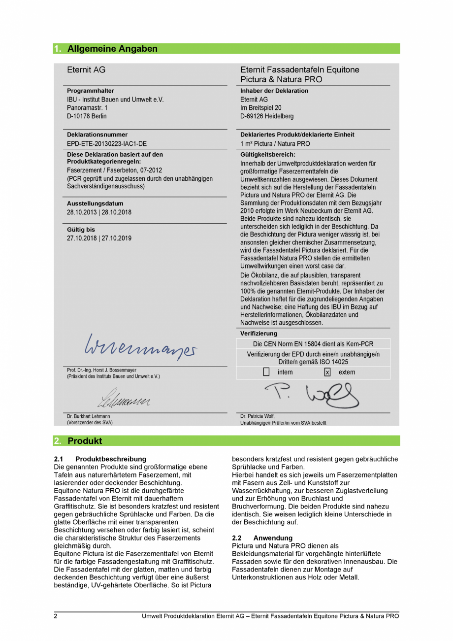 Pagina 2-Declaratie de conformitate placi de fibrociment pentru fatade ventilate EQUITONE [pictura] ...