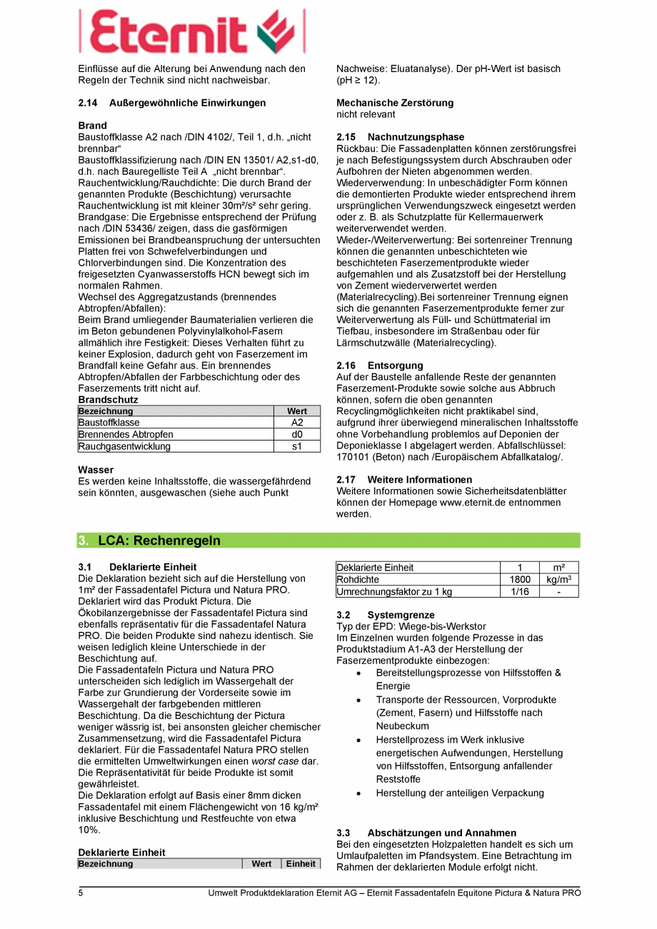 Pagina 5 - Declaratie de conformitate placi de fibrociment pentru fatade ventilate EQUITONE...