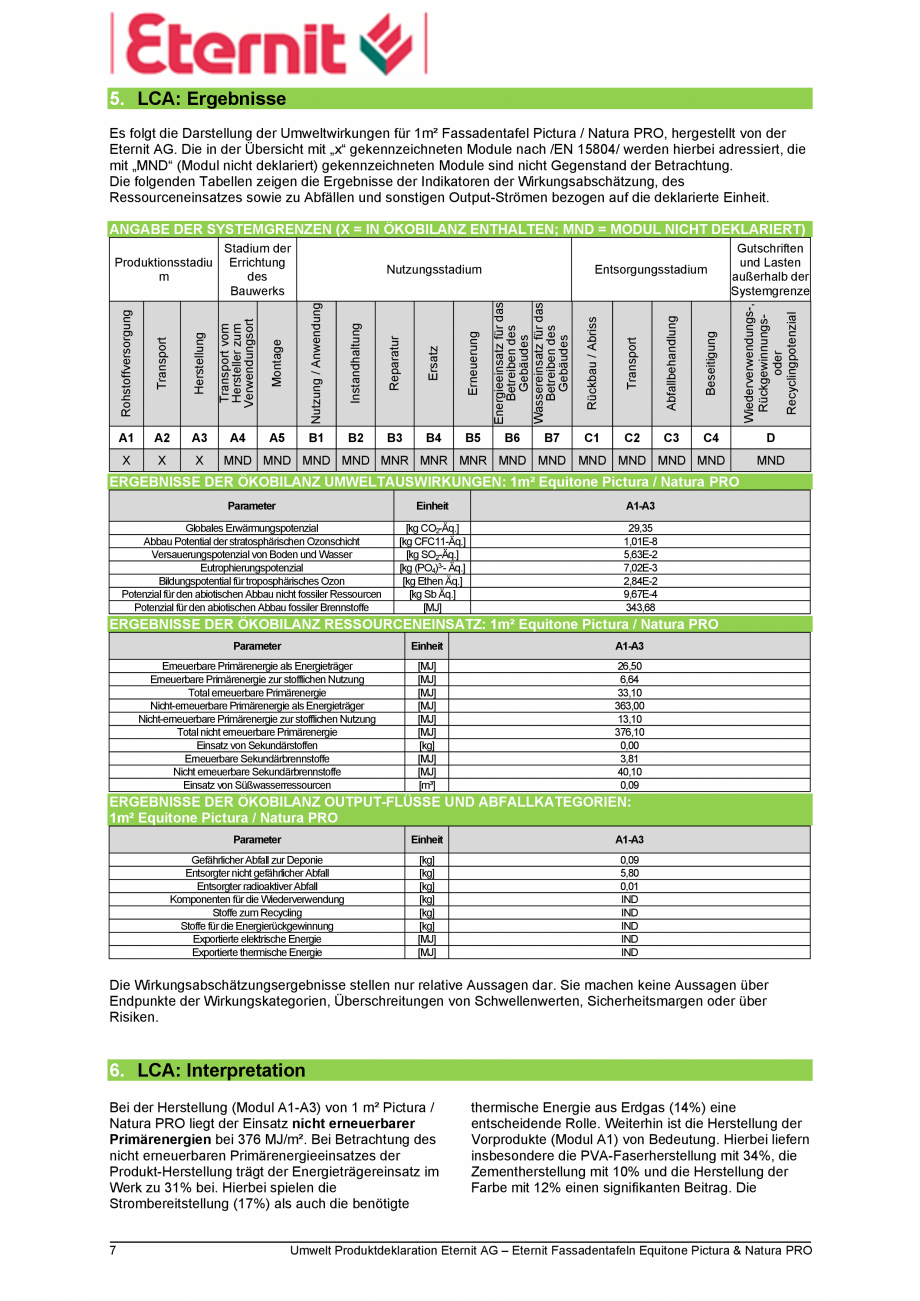 Pagina 7-Declaratie de conformitate placi de fibrociment pentru fatade ventilate EQUITONE [pictura] ...