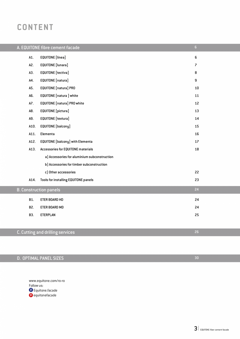 Pagina 3-Lista de materiale si accesorii Equitone 2023 EQUITONE [pictura]  [pictura] Catalog, brosura Engleza...