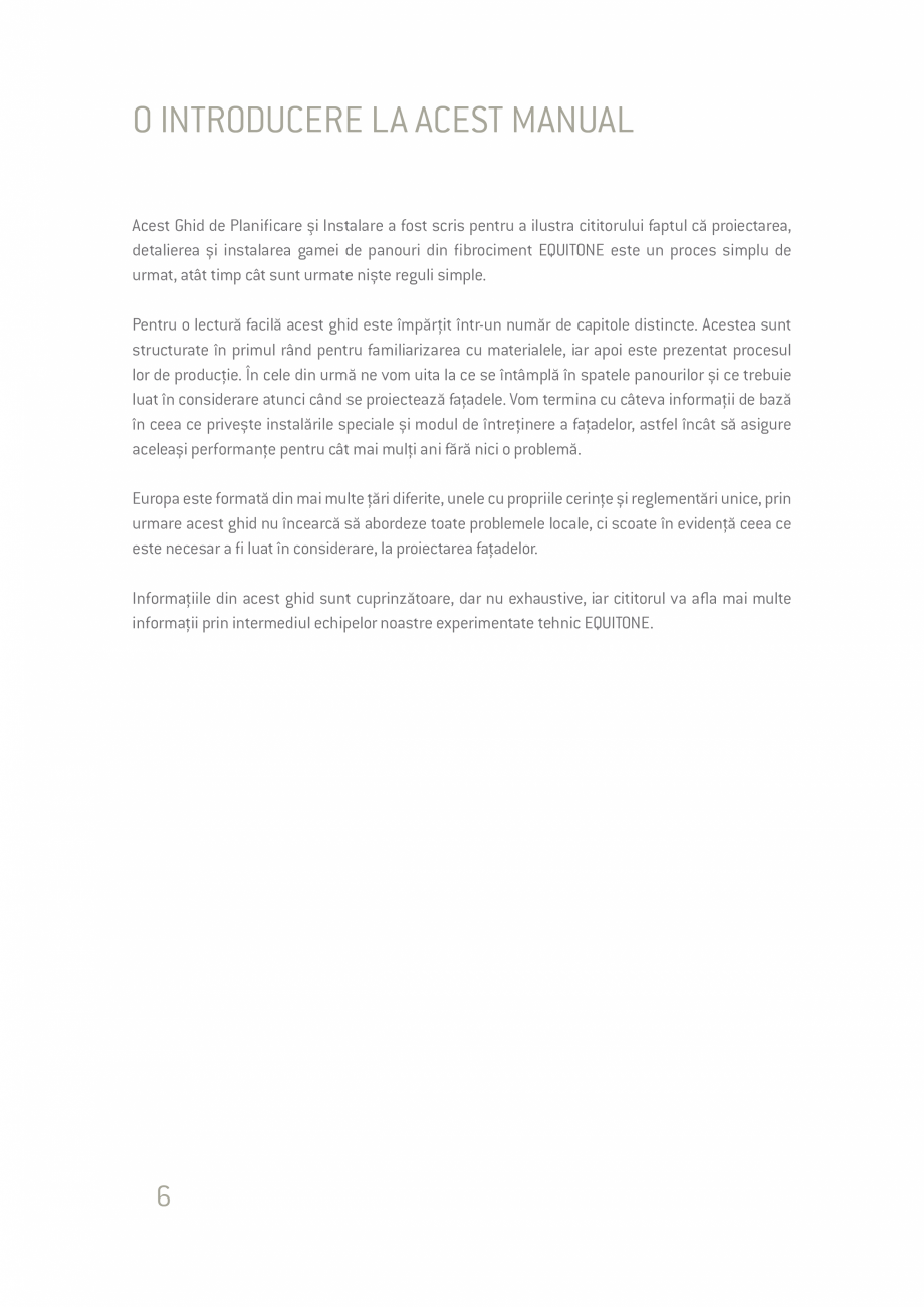 Pagina 6-Ghid de planificare si instalare placi si panouri din fibrociment  Catalog, brosura Romana .
...