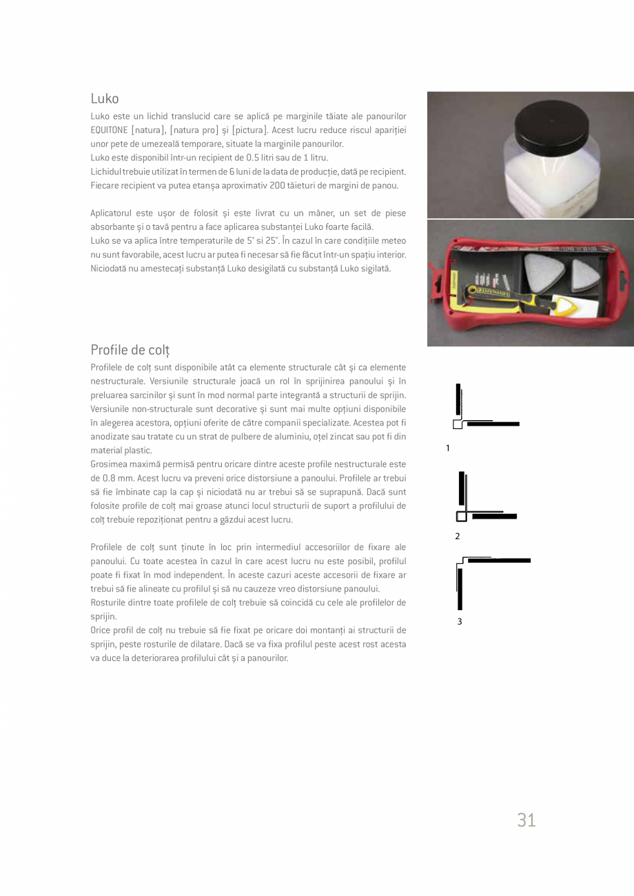 Pagina 31-Ghid de planificare si instalare placi si panouri din fibrociment  Catalog, brosura Romana ităţii
...