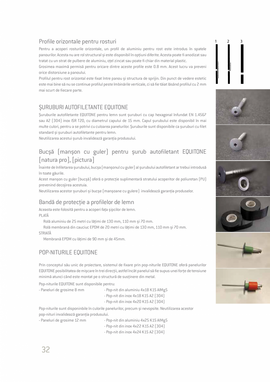 Pagina 32-Ghid de planificare si instalare placi si panouri din fibrociment  Catalog, brosura Romana m

± 0...