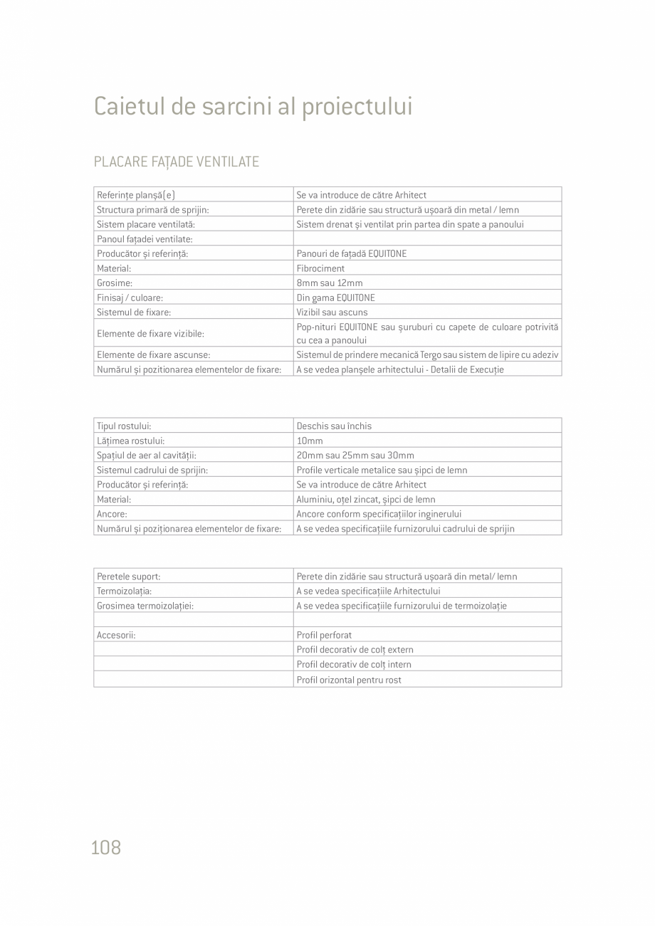Pagina 108-Ghid de planificare si instalare placi si panouri din fibrociment  Catalog, brosura Romana ament -...