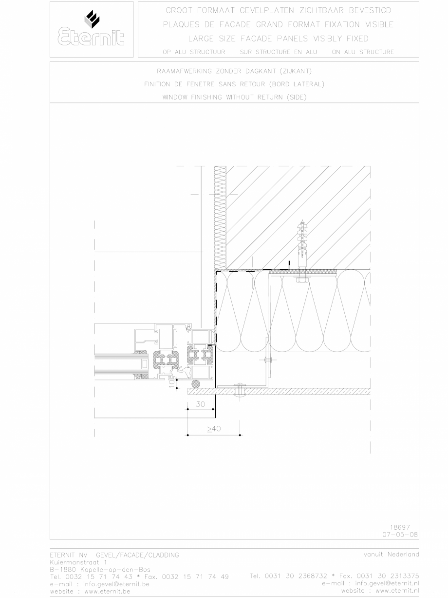 Pagina 1 - CAD-DWG Placa de fibrociment nituita pe structura de aluminiu - Detaliu partea laterala...