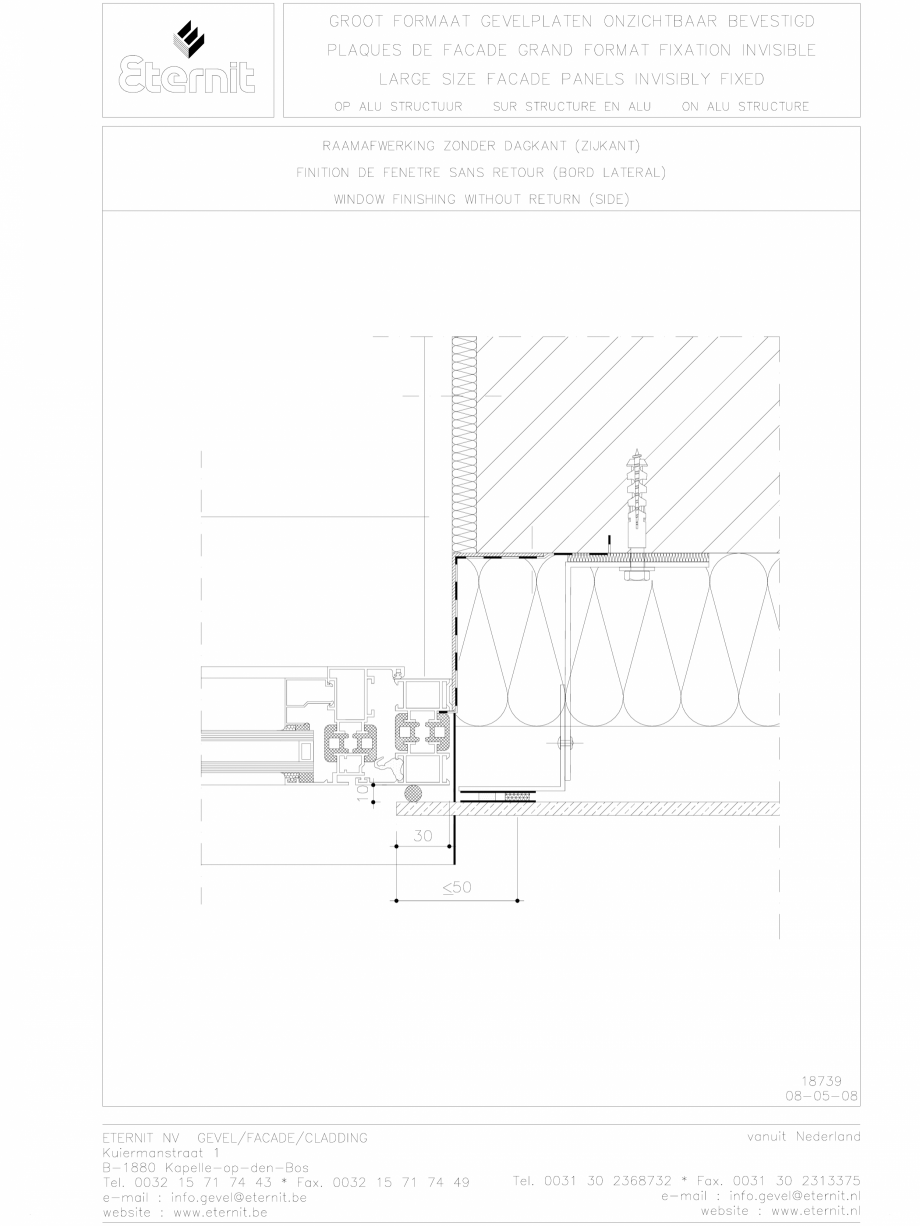 Pagina 1-CAD-DWG Placa de fibrociment lipita pe structura din aluminiu - detaliu parte laterala EQUITONE...
