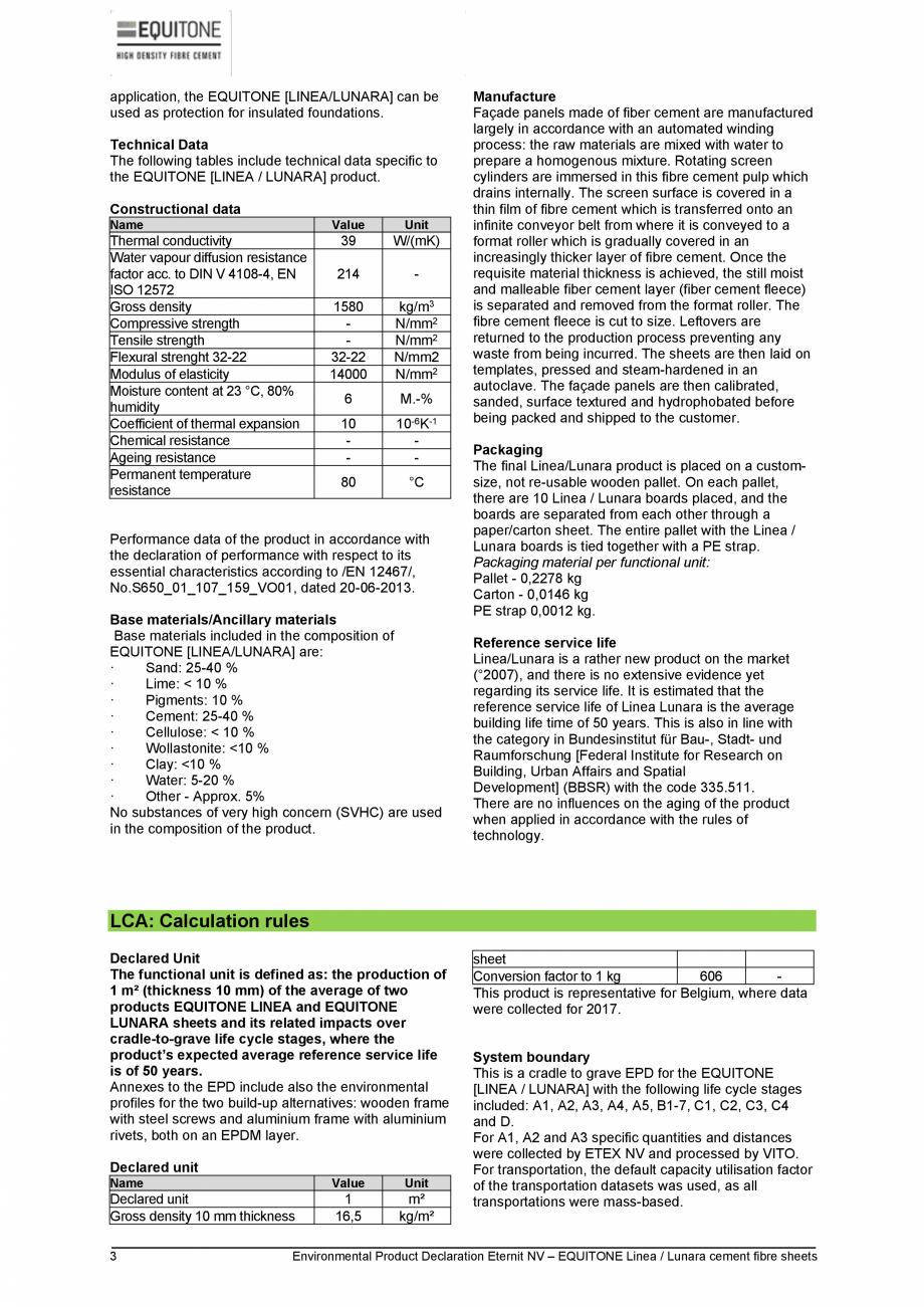 Pagina 3-Declaratie de conformitate placi de fibrociment pentru fatade ventilate EQUITONE [linea] [linea],...