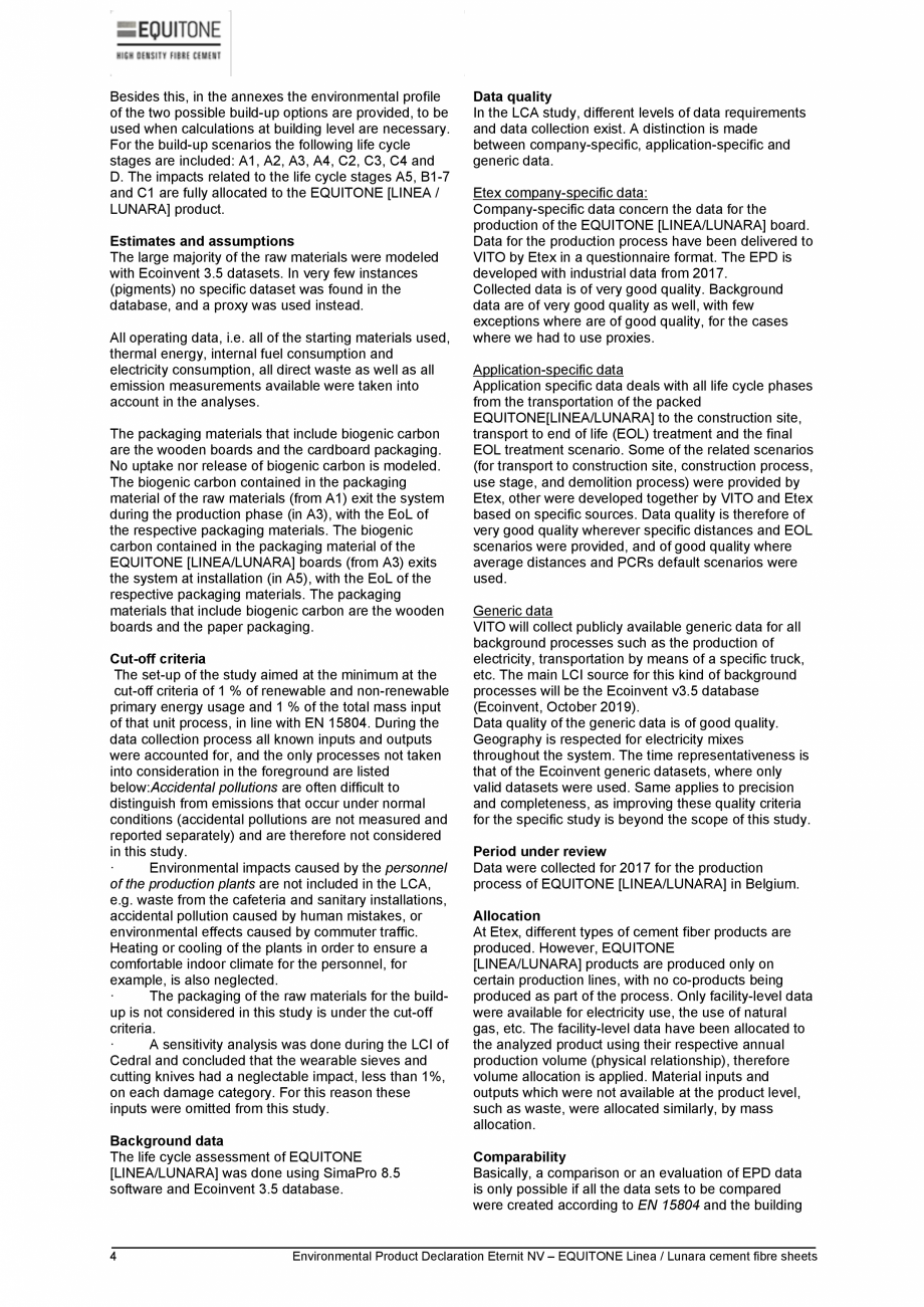 Pagina 4-Declaratie de conformitate placi de fibrociment pentru fatade ventilate EQUITONE [linea] [linea],...