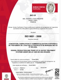Certificat ISO 9001 2008 - 2016