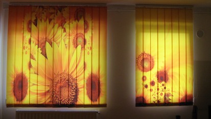 Jaluzele imprimate floarea soarelui Modele de jaluzele imprimate
