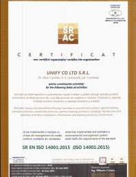 CERTIFICATE SRAC - ISO 14001 - 2015�
