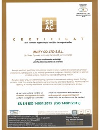 Certificat SRAC SR EN ISO 14001 -2015